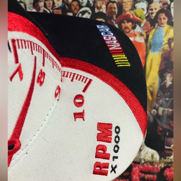 Vintage Nascar Ford Racing RPM embroidered snapback cap hat red line race to win - Picture 8 of 10
